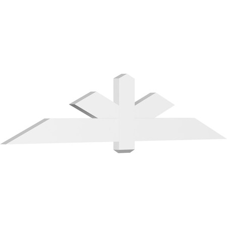 Ekena Millwork Kennewick Architectural Grade PVC Gable Bracket, 84"W x 17 1/2"H x 2"D x 6"F, 5/12 Pitch GBP084X18X0206KEN00